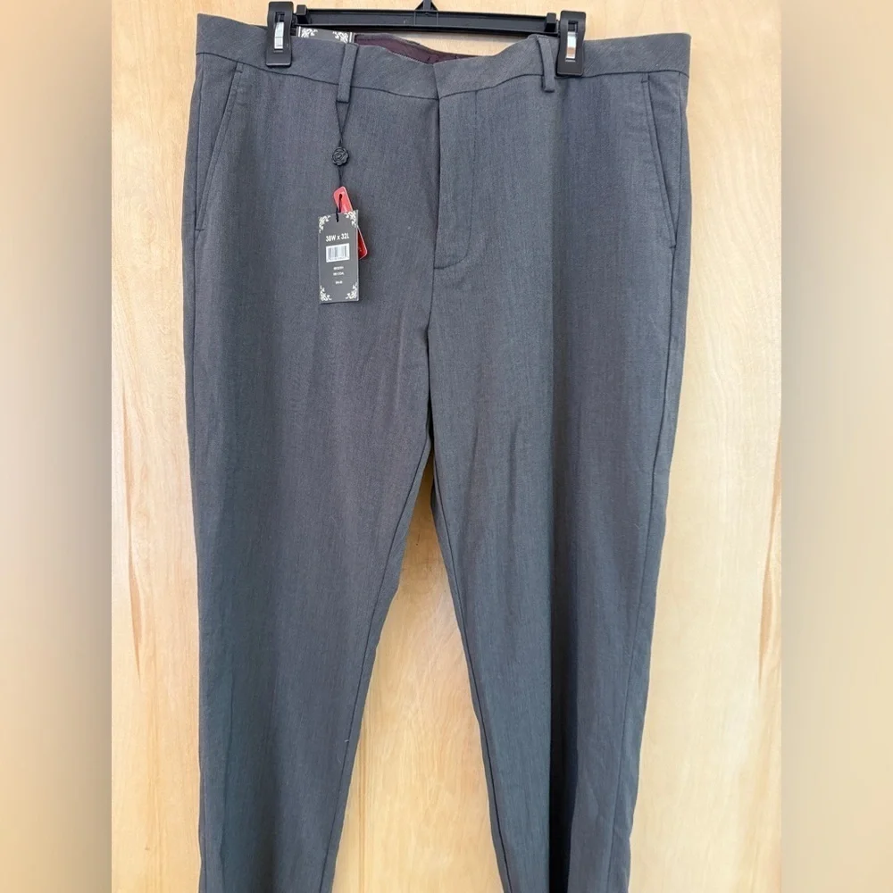 English Laundry Men's Charcoal Dress Pants